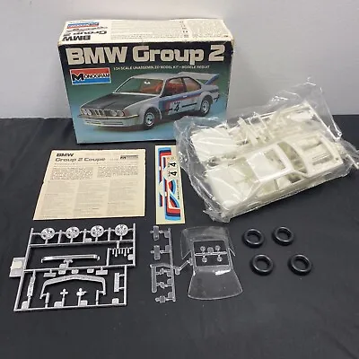 BMW Group 2 -1/24 Plastic Model Kit Monogram 1981 Factory Sealed Bags - Open Box • $50