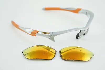 OO9144-02 Oakley Half Jacket 2.0 Silver Orange/Fire Iridium 62-15-133 • $68