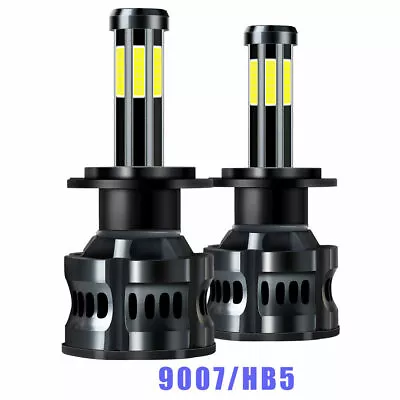 9007/HB5 LED Headlights Bulbs Kit 8 Sided 3 Colors 360° High/Low Beam For F-150 • $25