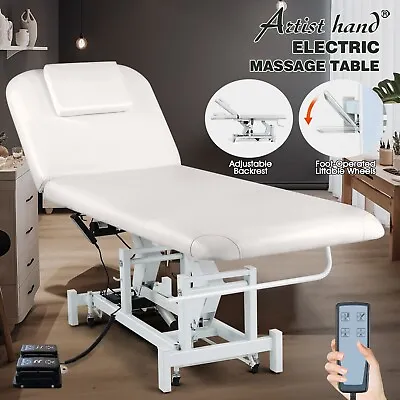 Artist Hand White Electrical Massage Table Facial Bed Tattoo Beauty Spa W/Remote • $639.90