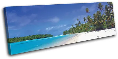 Beach Sunset Seascape SINGLE CANVAS WALL ART Picture Print VA • £29.99