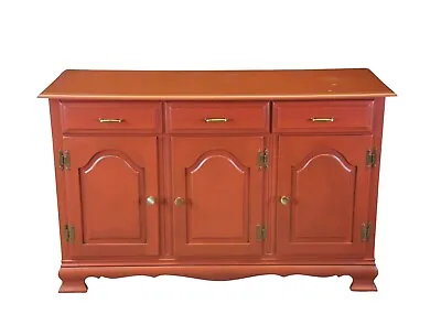 Vintage Red Country Farmhouse Buffet Cabinet Credenza Sideboard Console • $680