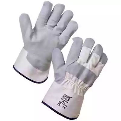 Supertouch Canadian Plus Heavy Duty Safety Work Cotton Warehousing Rigger Gloves • £7.99