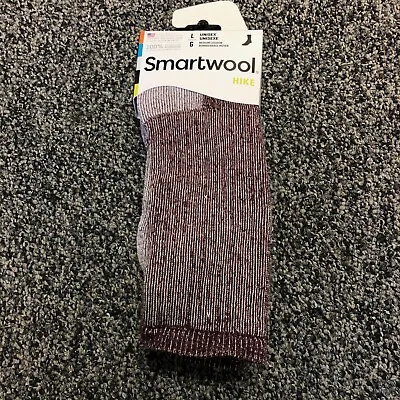 $16.95 • Buy NEW Smartwool Mens Hike Merino Wool Crew Socks - Plum Heather - Large