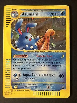 Pokemon Card - Azumarill Aquapolis H4/H32 Holo Rare • $20
