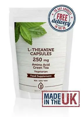 L-Theanine Green Tea Veg 30-60-90-120-180-250-500-200 Capsules Pills • £1.29