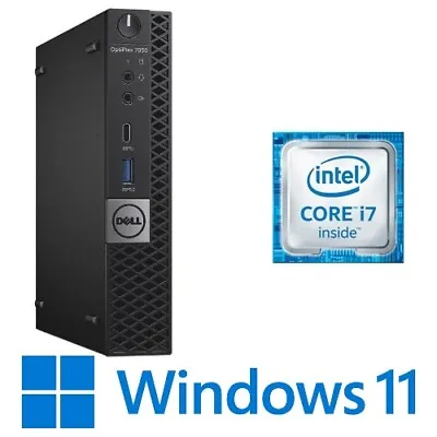 Dell Optiplex 7050 Micro Intel I7 6700 8G No HDD/256G SSD HDMI Win 11 • $229