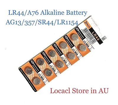 10PCs AG13/LR44/A76/357/SR44/LR1154 Button Batteries 1.5v Alkaline Cell EXP2028 • $3.70