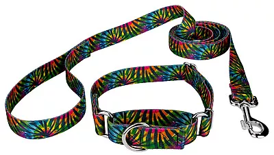 Country Brook Petz® Tie Dye Stripes Martingale Dog Collar And Leash • $18.97