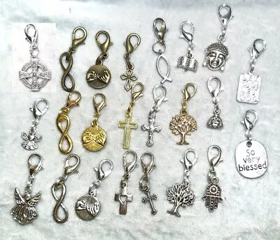 Faith Religious Clip-on Charms For Backpack Purse Zipper Stocking Stuffers • $3.38