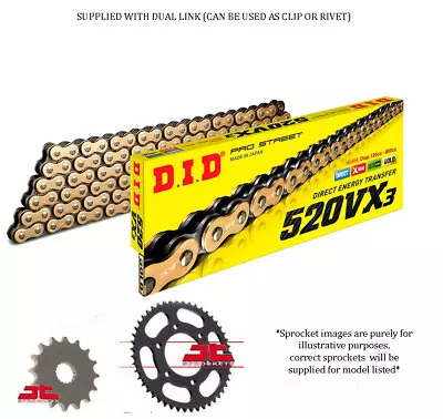 Kawasaki ER-5 Twister 1999 DID GOLD VX3 X-Ring Chain & Sprocket Kit • £106.99