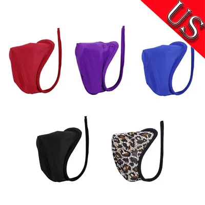 $7.99 • Buy US Men Micro C-String Underwear Bulge Pouch Thong Bikini Briefs Lingerie Panties