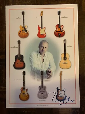 Mark Knopfler 2008 Signed Concert Tour Lithograph / Guitars Poster! Dire Straits • $2250