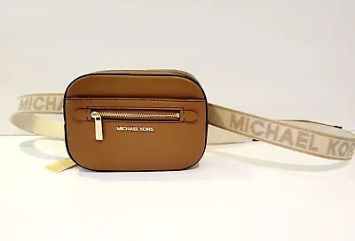 Michael Kors Small Pebbled Jet Set Leather Belt Bag Crossbody Color Luggage NWT • $89.25