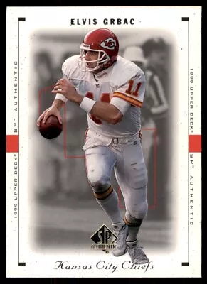 1999 Sp Authentic Elvis Grbac Kansas City Chiefs #41 • $2