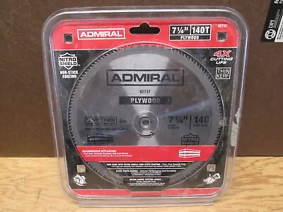 Saw Blade ADMIRAL #62737 7-1/4  140t Plywood Skillsaw Or Other Circular Saw • $17.99