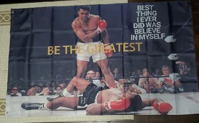 Mohammed Ali Motivational Flag. Be The GreatestBrass Grommets. Sonny Liston KO • $15