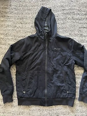 Marmot Quilted Hooded Black Jacket Coat Men's Large  • $45