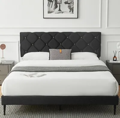 Queen Size Bed Frame Velvet(black) • £137.77