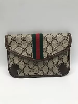 Gucci Sherry Line PVC Leather GG Monogram Vintage Pouch • $190