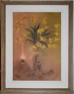 Listed Artist KAIKO MOTI Signed Etching Aquatint 'Les Jonquilles' Large • $500