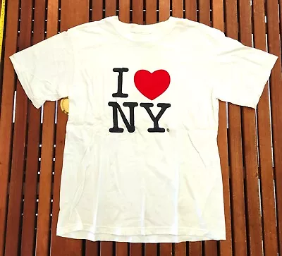 I Love Ny New York Screen Print Heart T-shirt Medium New Not Hat Pin • $5.99