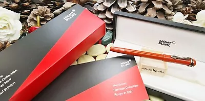 MONTBLANC - Fountain Pen Montblanc Heritage Colletion Rouge Et Noir Coral • $182.50