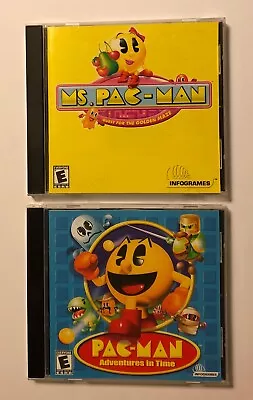 Pac-man Adventures In Time & Ms Pac-man Quest For The Golden Maze Pc Cd-rom Game • $24.99