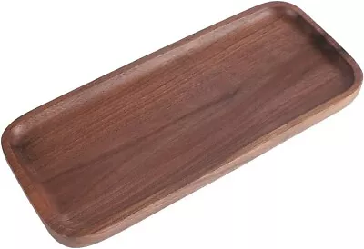 Walnut Wooden Tray Solid Rectangle Wood Serving Tray • $19.99