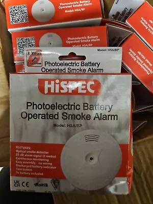 Battery Operated Smoke Alarm Hispec House Caravan Motorhome Boat Shed. • £4