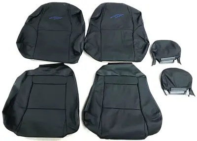 Leather Seats Trim Skins Kit To Fit Holden Vy S2 Or Vz Ss Ute Black Blue Stitch • $1145
