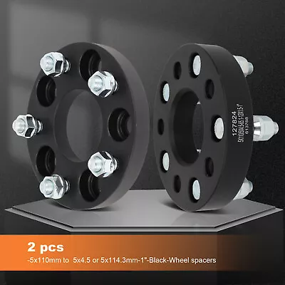 2pcs 1  Wheel Spacers 5x110mm To 5x4.5 Fits Saab 9-3 9-5 Chevrolet Malibu 12x1.5 • $43.02