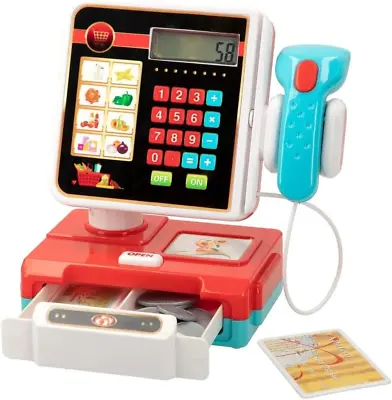 £20.90 • Buy Cash Register Toy Kids Simulation Sounds Pretend Play Shopping Till Scanner With