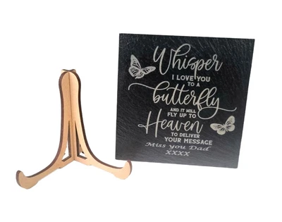 £8.49 • Buy Personalised Memorial Plaque Grave Marker Slate Nan Grandad In Memory Friend Mum