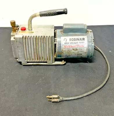 $157.50 • Buy Robinair Model 15102-B High Vacuum Pump Motor 115V 60HZ 6.2A 3 CFM HVAC 43E