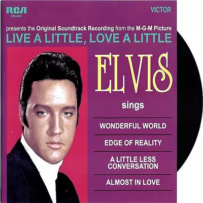 King ELVIS Presley LIVE A LITTLE LOVE A LITTLE '69 RARE Vegas Giveaway EP Sleeve • $244