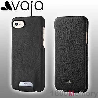 GENUINE Vaja Top Flip Floater Premium Leather Case Black F Apple IPhone 8 7 4.7  • $64.59