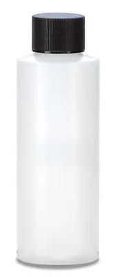 4 Oz (120 Ml) HDPE Cylinder Round Plastic Bottles With CAPS (6-12-25-50 Count) • $17.95