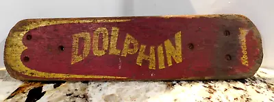 Vintage 50's - 60's Wood Sidewalk Skateboard Fleetwing Dolphin • $375