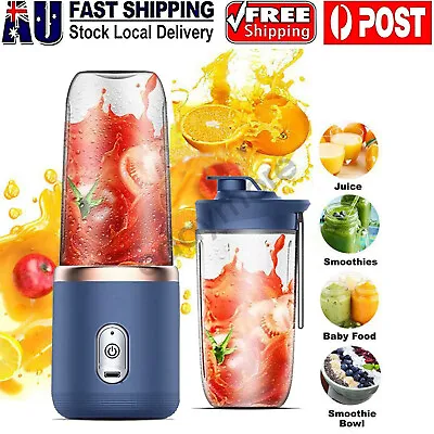 Portable Electric Fruit Blender Juicer Household Glass Juice Cup Rechargeable AU • $21.49