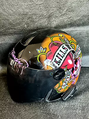 KBC Limited Edition Ed Hardy Motorcycle Helmet Size M Love Kills Slowly • $109.95