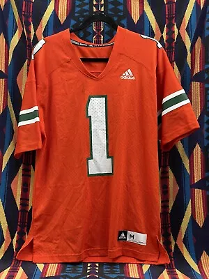 Adidas NCAA Jersey University Of Miami Hurricanes #1 Orange Medium • $20.99