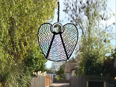 £14.99 • Buy Birthstone Angel October Opal Iridescent Stained Glass Decoration Suncatcher