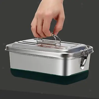£17.17 • Buy Stainless Steel Bento Lunch Box Kids Adults Food Container Storage Metal Large