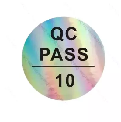 200Pcs Adhesive QC PASS 10 Stickers Silver Warranty Label Sticker 10mm Or 0.4  • $6.95