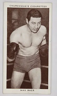 $19.95 • Buy 1938 CHURCHMAN'S Boxing Personalities #3 MAX BAER (A)