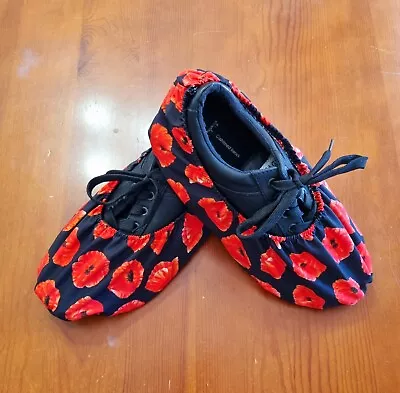 Handmade Bowling Shoe Covers - Poppies (Extra Large) • $30