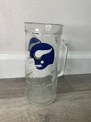 Vintage Minnesota Vikings 7  Glass Mug Beer Stein Football Helmet Logo NFL • $8.99