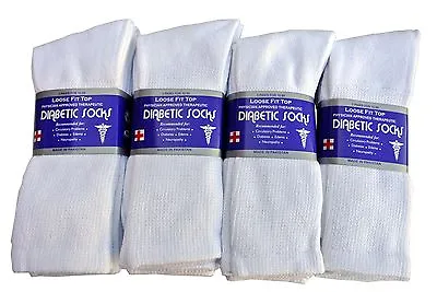 Diabetic WHITE CREW Socks Circulatory Health  Men’s Women's Cotton ALL SIZE  • $6.99