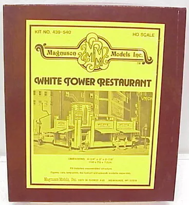 Magnuson Models 439-540 HO White Tower Restaurant Kit • $14.99